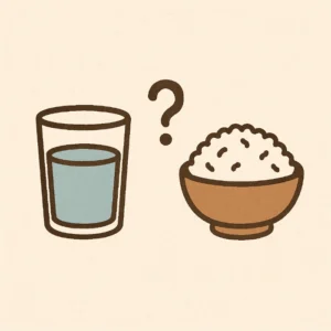 a glass of water and a bowl of rice - ib khob dej thiab ib tais mov